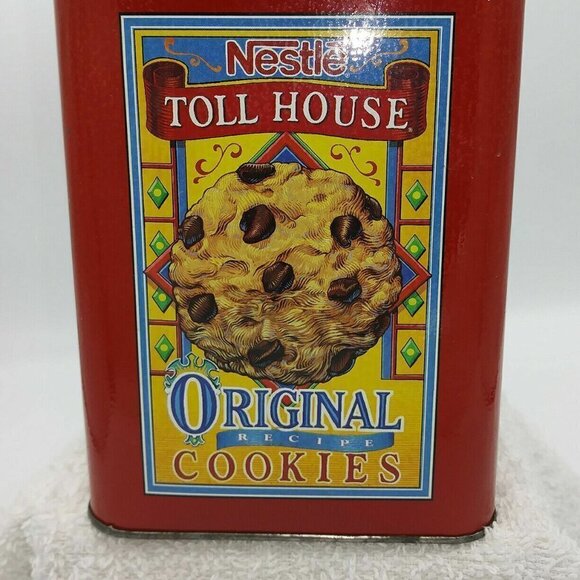 Vintage Nestle Tollhouse Cookies Tin with Ritz Crackers Cover Unique Collectible - Picture 3 of 7